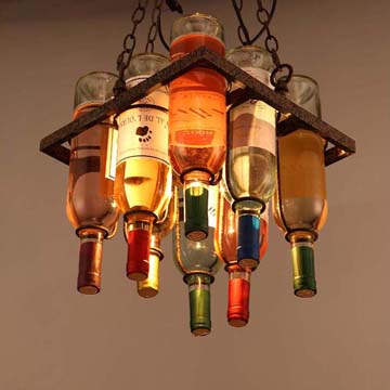 吧枱紅酒瓶吊燈